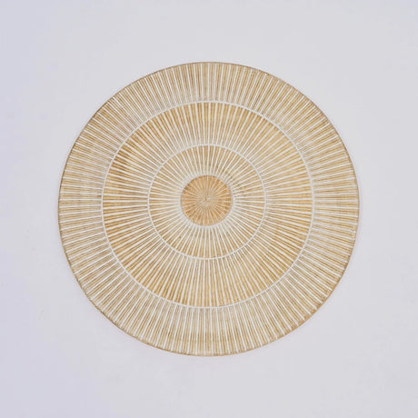 Handcarved Vintage Wheel Wall Decor - Brown / Antique White - Furniture Home Direct