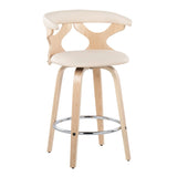 Gardenia - Mid Century Modern Fixed Height Counter Stool With Swivel (Set of 2) - Furniture Home Direct