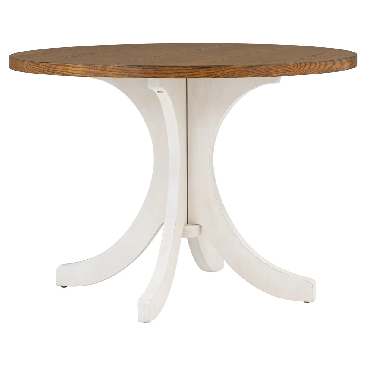 Dining Set Round Table With Upholstered Chairs Walnut Beige - Furniture Home Direct