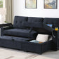 Ashlyn II - 84"W Woven Fabric Reversible Sleeper Sectional Sofa with Storage Chaise - Furniture Home Direct