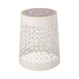 Outdoor Side Table with Flower Design - Furniture Home Direct