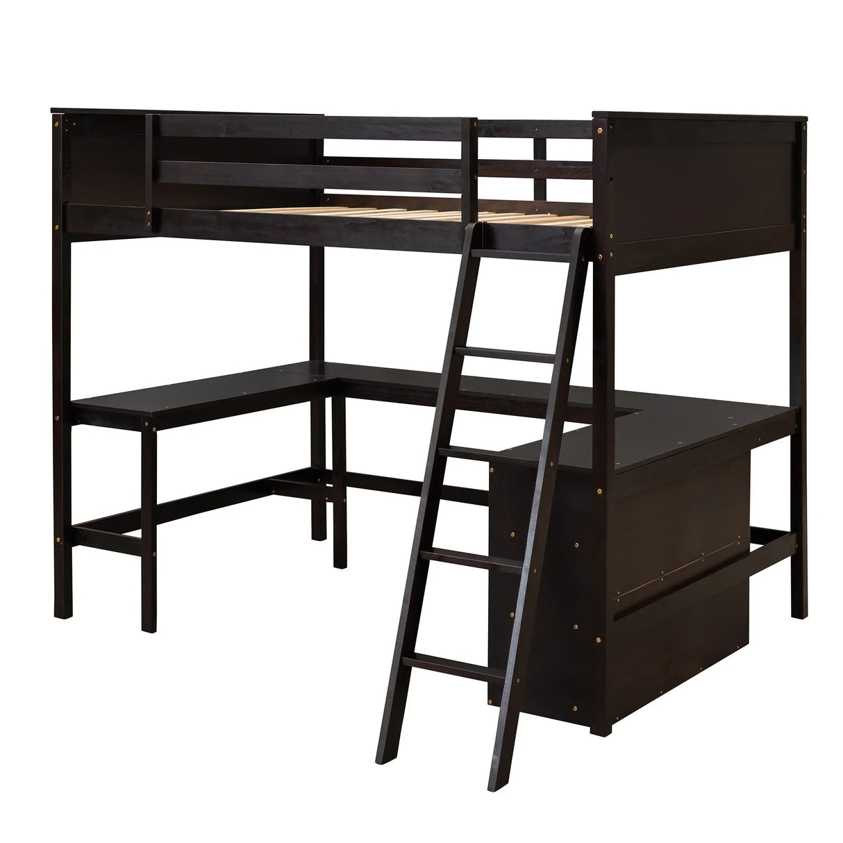 Loft Bed With Shelves With Desk - Furniture Home Direct
