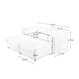 Chenille Loveseat with 2 Ottomans - Furniture Home Direct