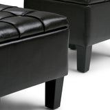 Dover - 3 Piece Storage Ottoman Contemporary Design - Furniture Home Direct