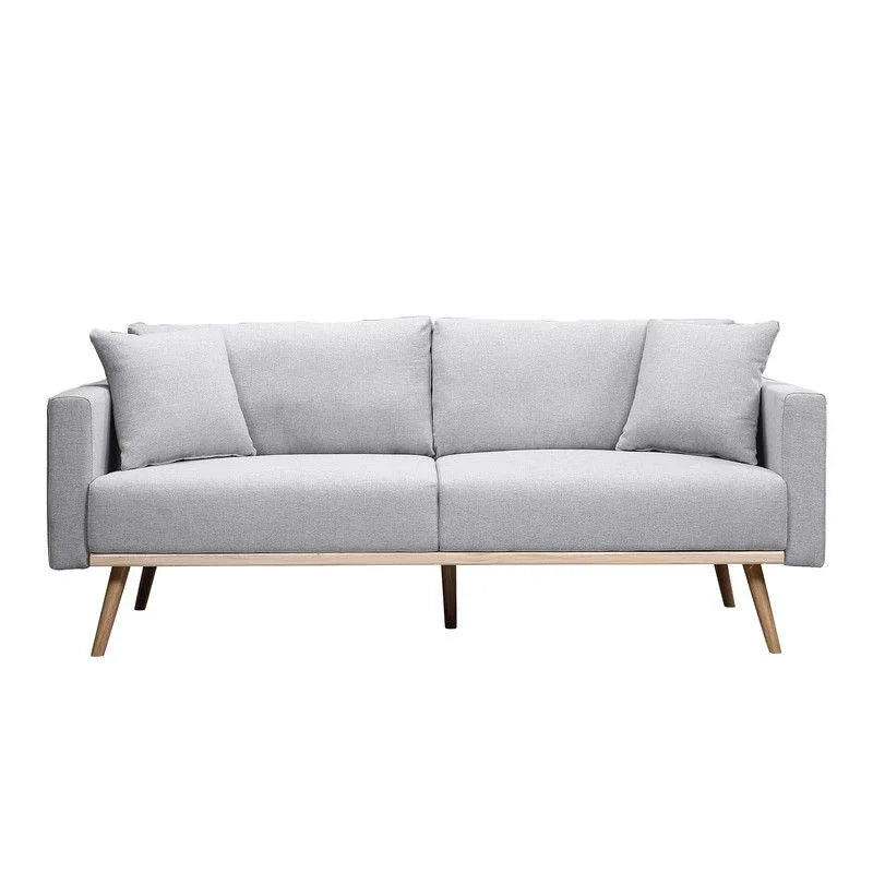Easton - Linen Fabric Sofa With USB Charging Ports Pockets And Pillows - Furniture Home Direct