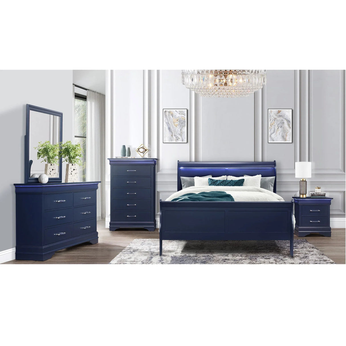 Charlston - Chest With LED - Furniture Home Direct