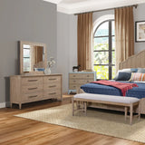 Casual 6 Drawer Dresser - Sand - Furniture Home Direct