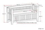 Acadian - Entryway Storage Bench, Handcrafted - Furniture Home Direct