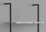 Bookshelf, Bookcase, Etagere, Ladder, 5 Tier, For Office, Marble Look Contemporary & Modern - Furniture Home Direct