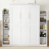 Wall Murphy Bed With Shelves And LED Lights - Furniture Home Direct