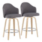Ahoy - Mid Century Modern Fixed Height Counter Stool With Round Footrest (Set of 2) - Furniture Home Direct