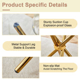 Dining Table Round Glass Top With Gleaming Golden Base Gold - Furniture Home Direct