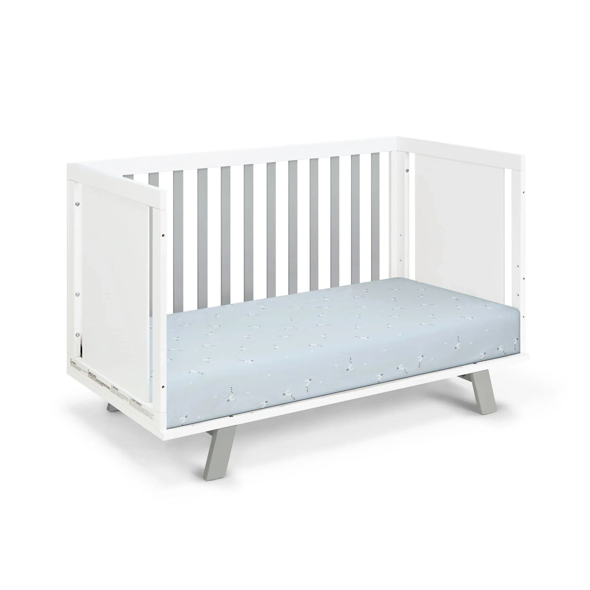 Livia - 3-in-1 Convertible Island Crib - White Frame - Furniture Home Direct