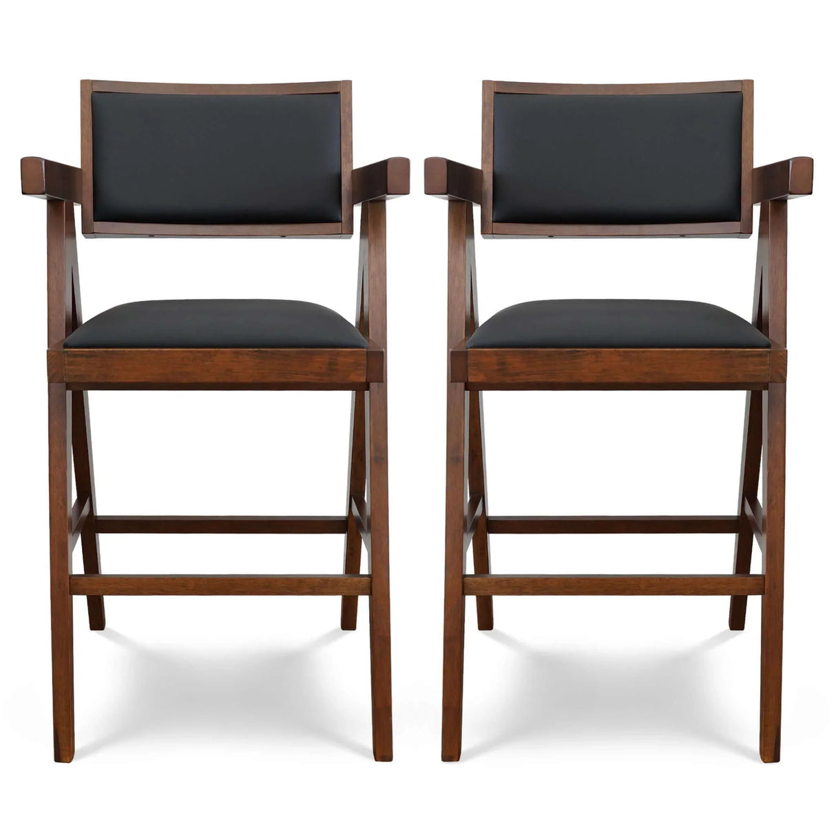 Athena - Counter Chair - Black / Brown - Furniture Home Direct