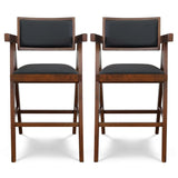 Athena - Counter Chair - Black / Brown - Furniture Home Direct
