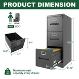 Premium Drawer File Cabinet With Lock, Metal Vertical Design, A4 Legal / Letter Size - Furniture Home Direct