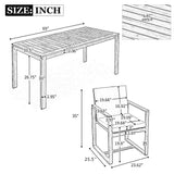 Patio Dining Set Outdoor Dining Table And Chair Set With And Removable Cushions For Patio - Furniture Home Direct