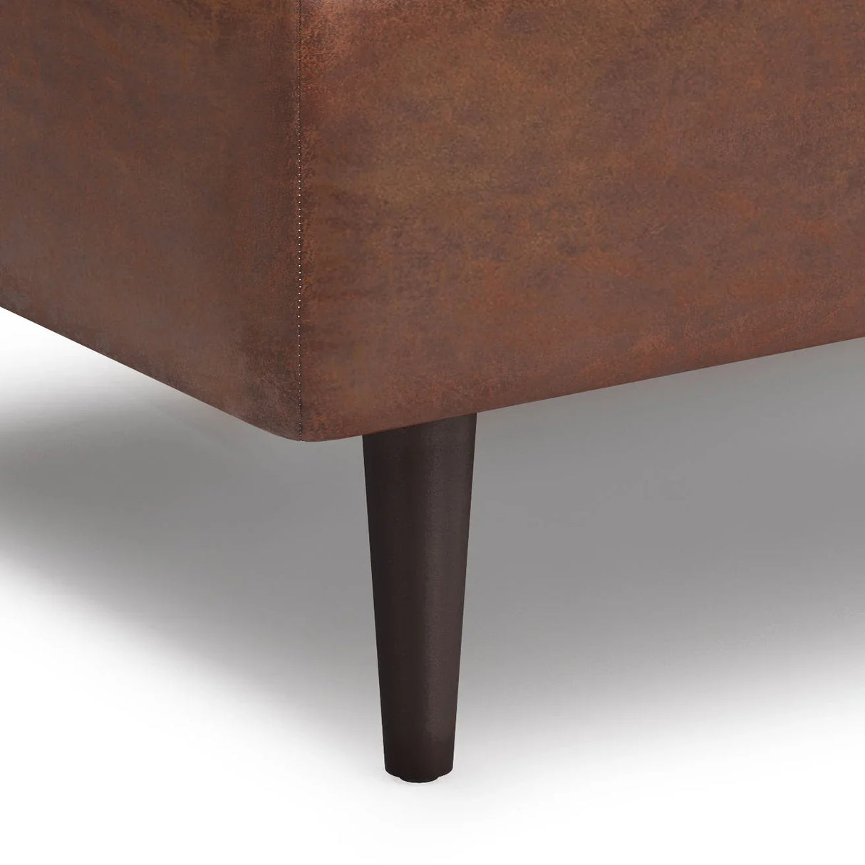 Shay - Large Square Coffee Table Storage Ottoman Mid-Century Style - Furniture Home Direct