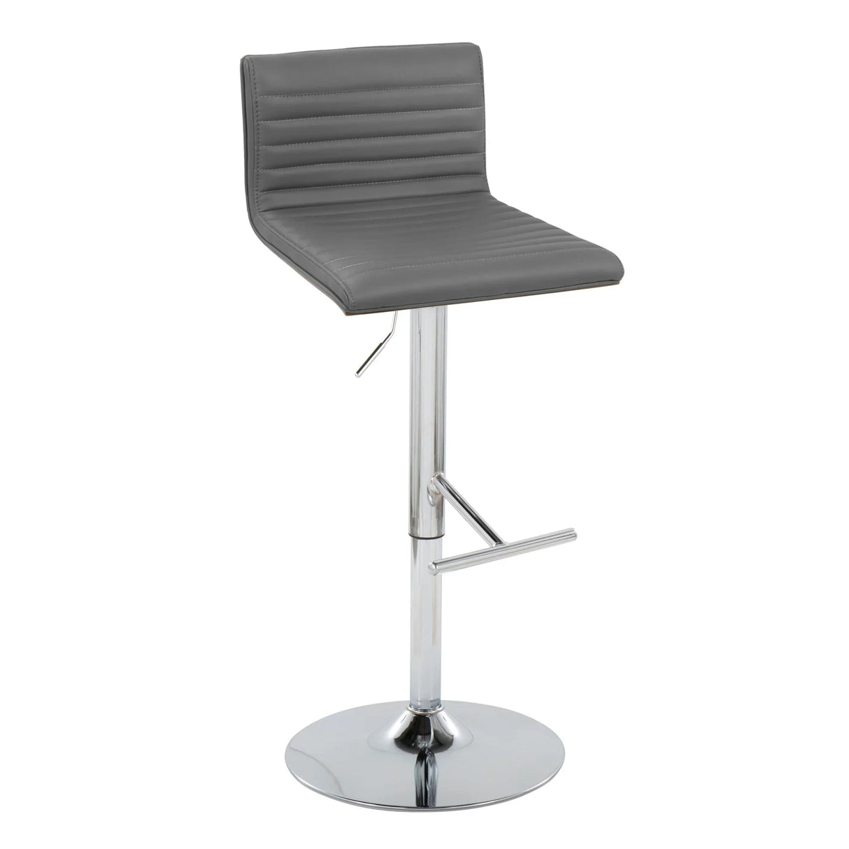 Mason - Contemporary Adjustable Barstool & Swivel With Straight T Footrest (Set of 2) - Furniture Home Direct