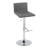 Mason - Contemporary Adjustable Barstool & Swivel With Straight T Footrest (Set of 2) - Furniture Home Direct