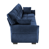 Chenille Sofa - Blue - Furniture Home Direct