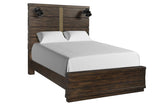 Industrial Farmhouse Designed Bed With Bluetooth - Furniture Home Direct