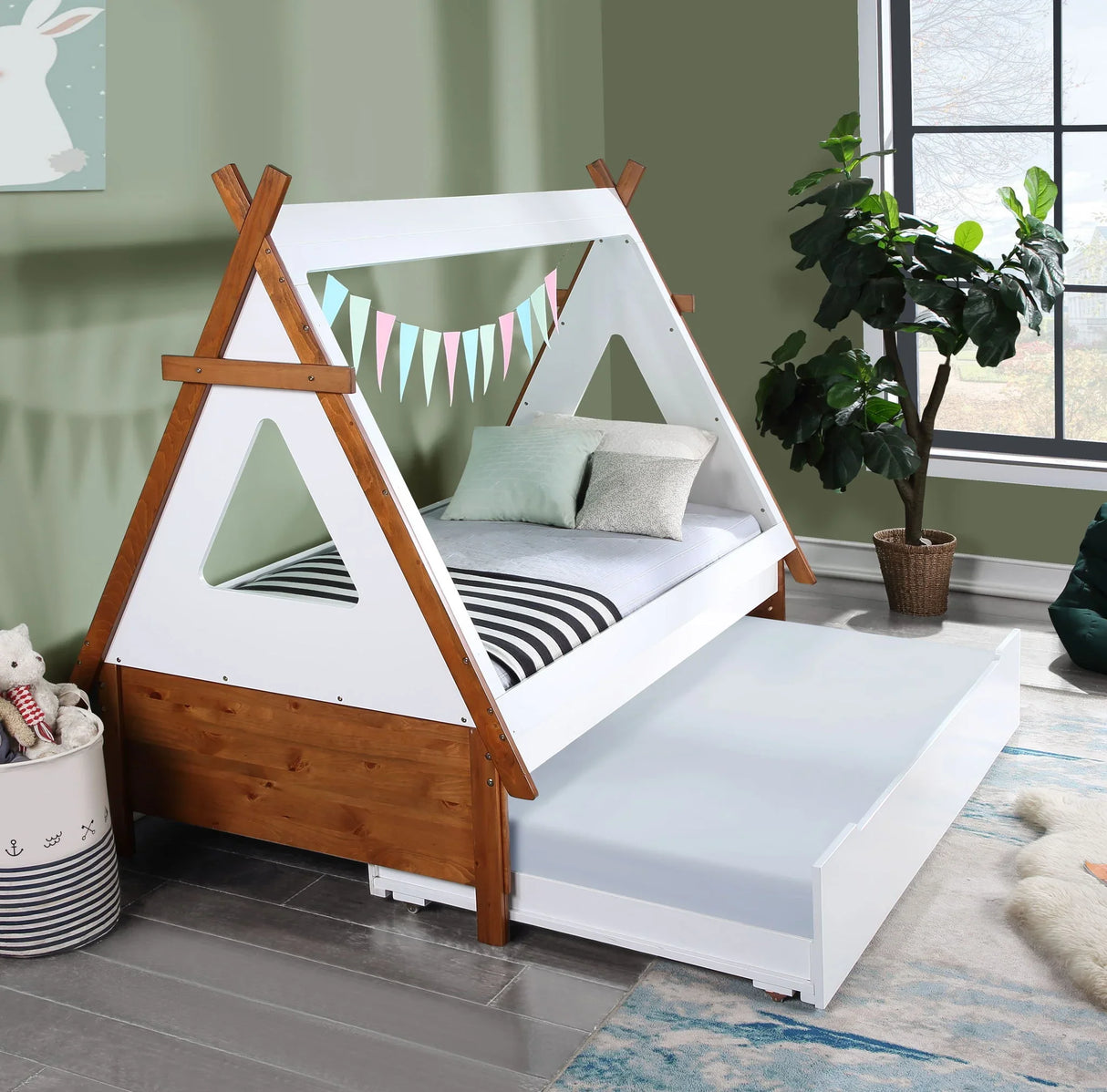 Loreen - Twin Bed - White - Furniture Home Direct