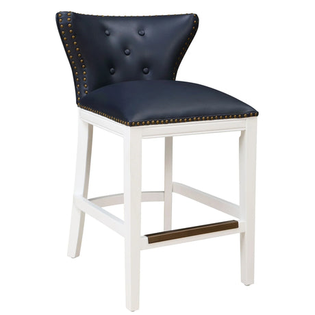 Macon - Counter Stool With Accents - Dark Blue - Furniture Home Direct