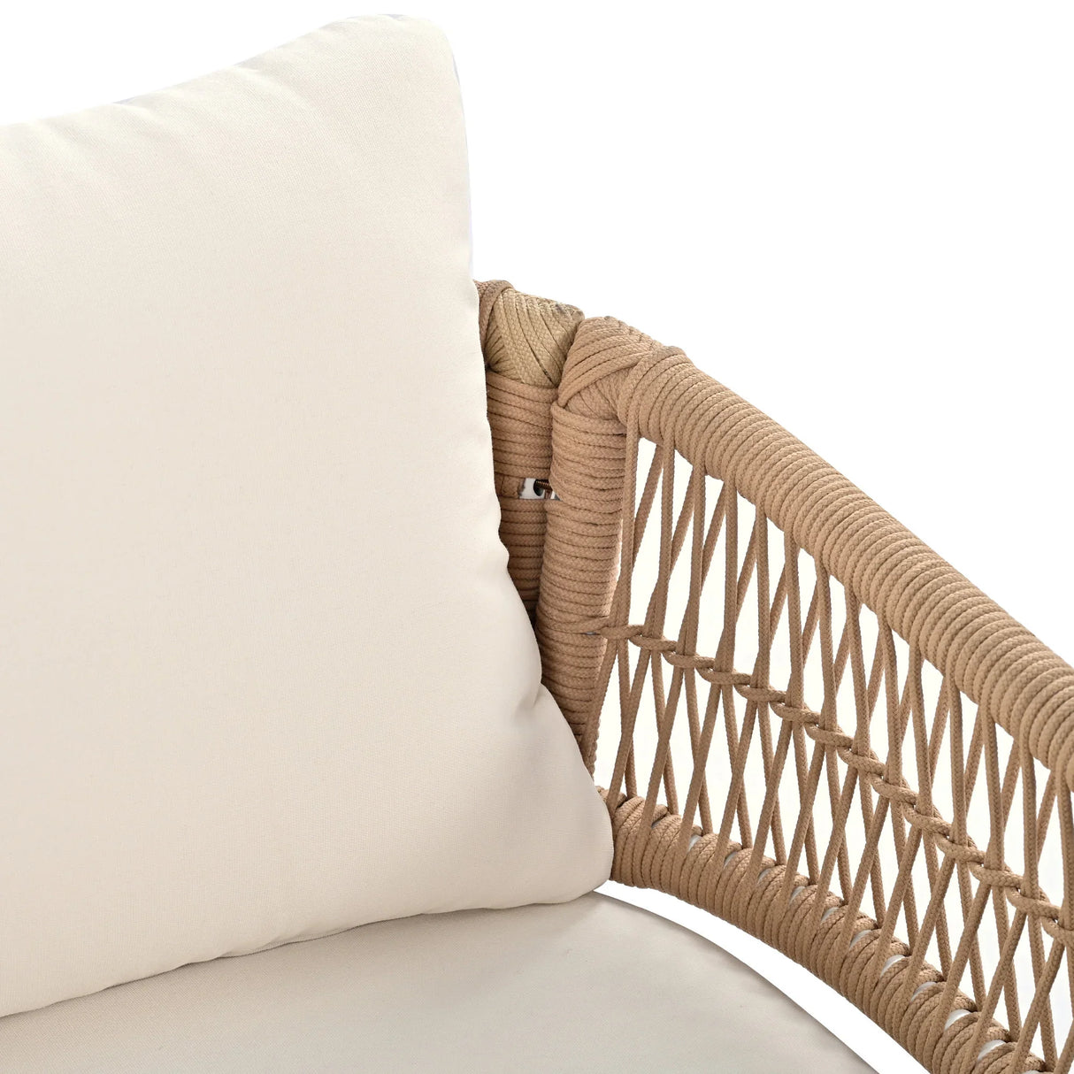 4-Piece Boho Patio Set - Beige - Furniture Home Direct