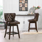 Holmes - Tufted High Back 360 Swivel Counter Height Barstool - Furniture Home Direct
