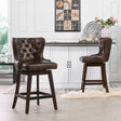 Holmes - Tufted High Back 360 Swivel Counter Height Barstool - Furniture Home Direct