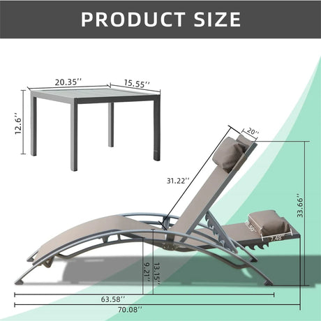 Lounge Chair Set of 3 - Furniture Home Direct
