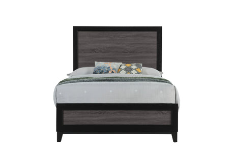 King Bedroom Set With Bed Dresser Mirror Modern Gray - Furniture Home Direct