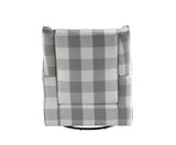 Patli - Glider Chair With Swivel - Gray / White - Furniture Home Direct