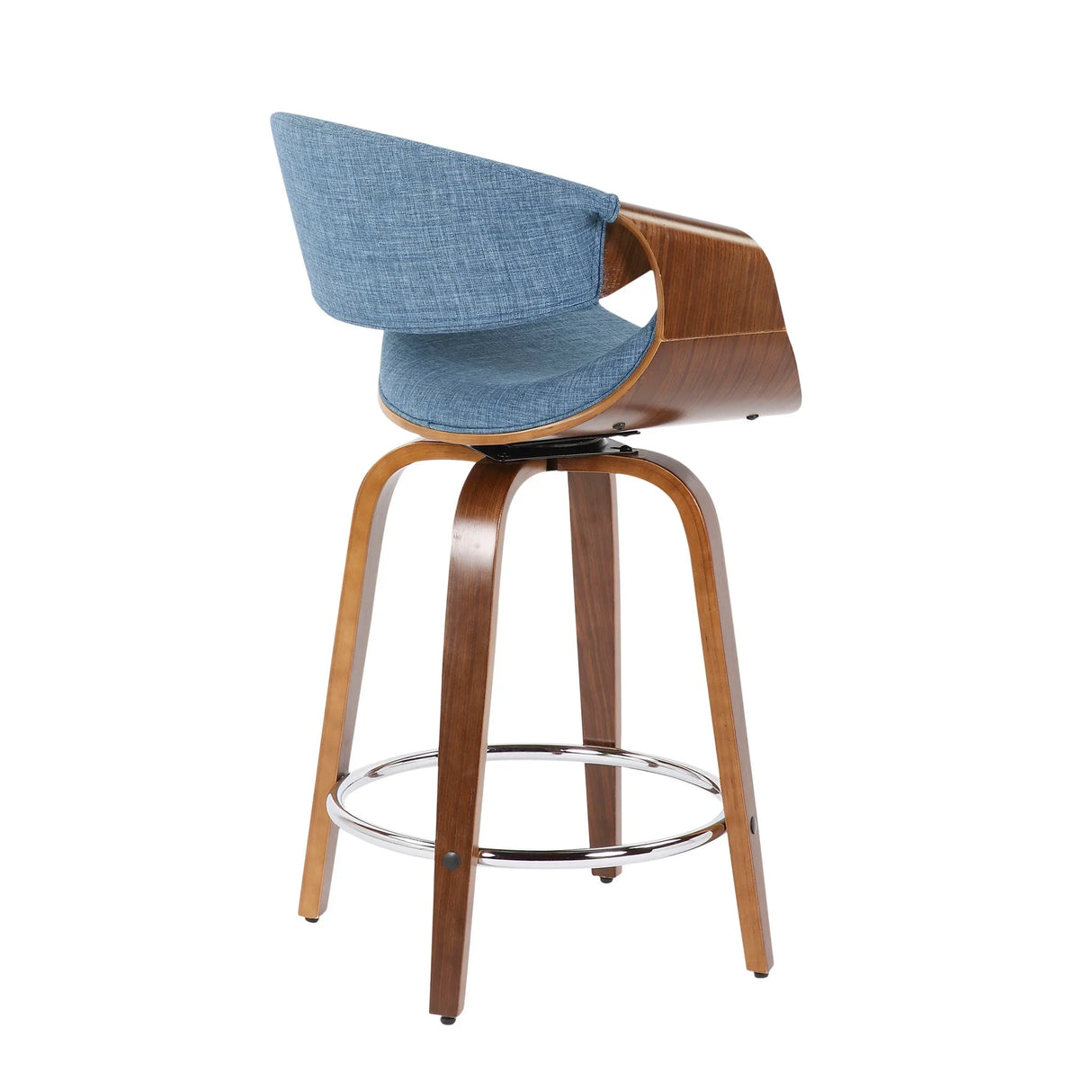 Curvini - Mid Century Modern Counter Stool (Set of 2) - Furniture Home Direct