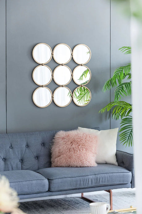 Contemporary Decorative Mirror With Mininalist Style For Bedroom, Liveroom & Entryway - Champagne - Furniture Home Direct