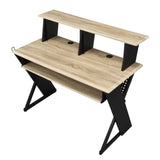 Eleazar - Music Recording Studio Desk - Natural Oak - Furniture Home Direct