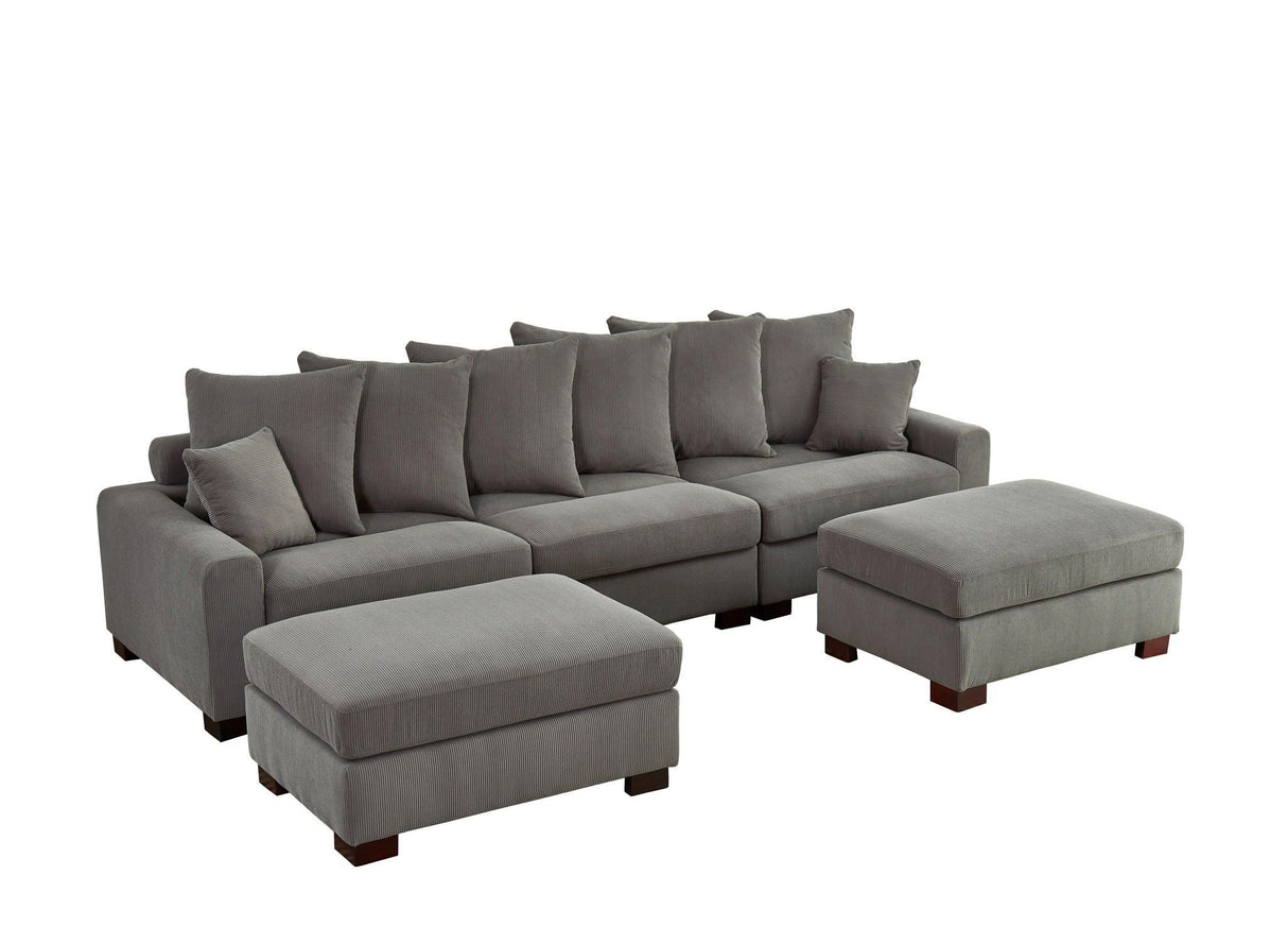 5 Seater Oversized Convertible L & U Shaped Couch - Furniture Home Direct