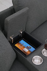 Eric - 9 Piece Upholstered Sectional With Ottoman - Furniture Home Direct