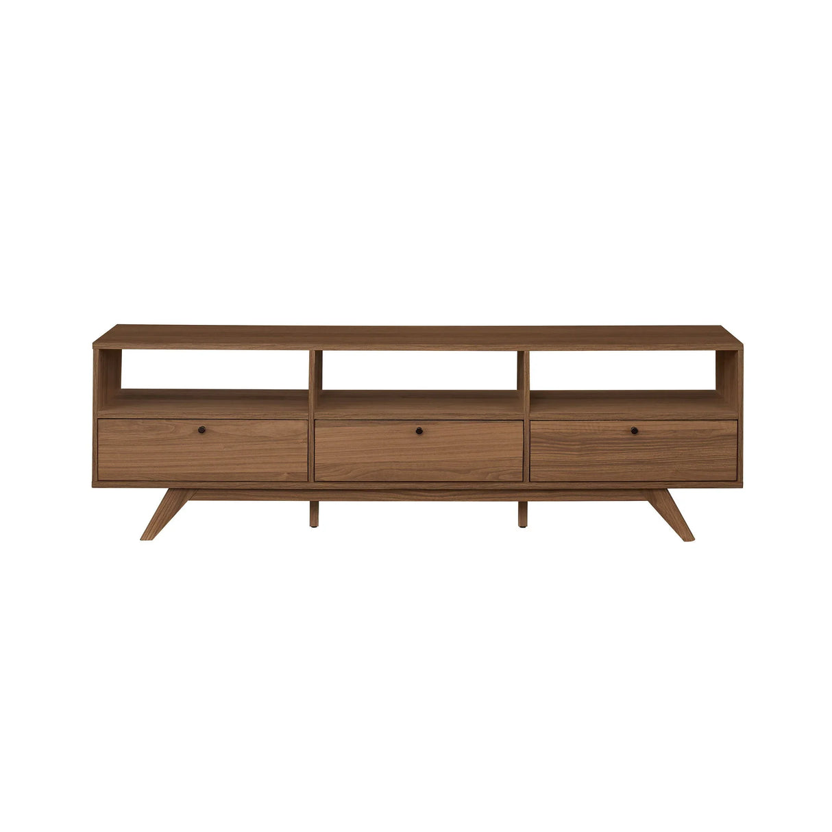 Modern Scandi 3 Door Low Profile TV Stand For TVs Up To 80" - Furniture Home Direct