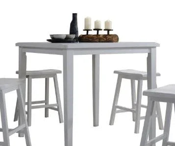Gaucho - 5 Pieces Pack Counter Height Table Set - White - Furniture Home Direct