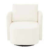 360° Modern Swivel Chair With Upholstered Curved Design - Furniture Home Direct