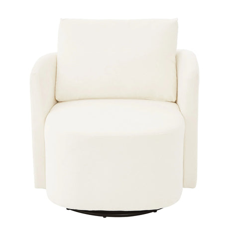 360° Modern Swivel Chair With Upholstered Curved Design - Furniture Home Direct