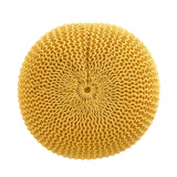 Bordeaux - Knitted Cotton Round Pouf, Versatile Ottoman And Floor Cushion - Furniture Home Direct