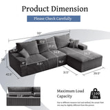 L Shaped Sectional Sofa, Full Compression 3 Seater Cloud Couch With Chaise - Furniture Home Direct