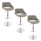 Fabrizzi - Mid Century Modern Adjustable Barstool With Swivel With Rounded T Footrest (Set of 3) - Furniture Home Direct