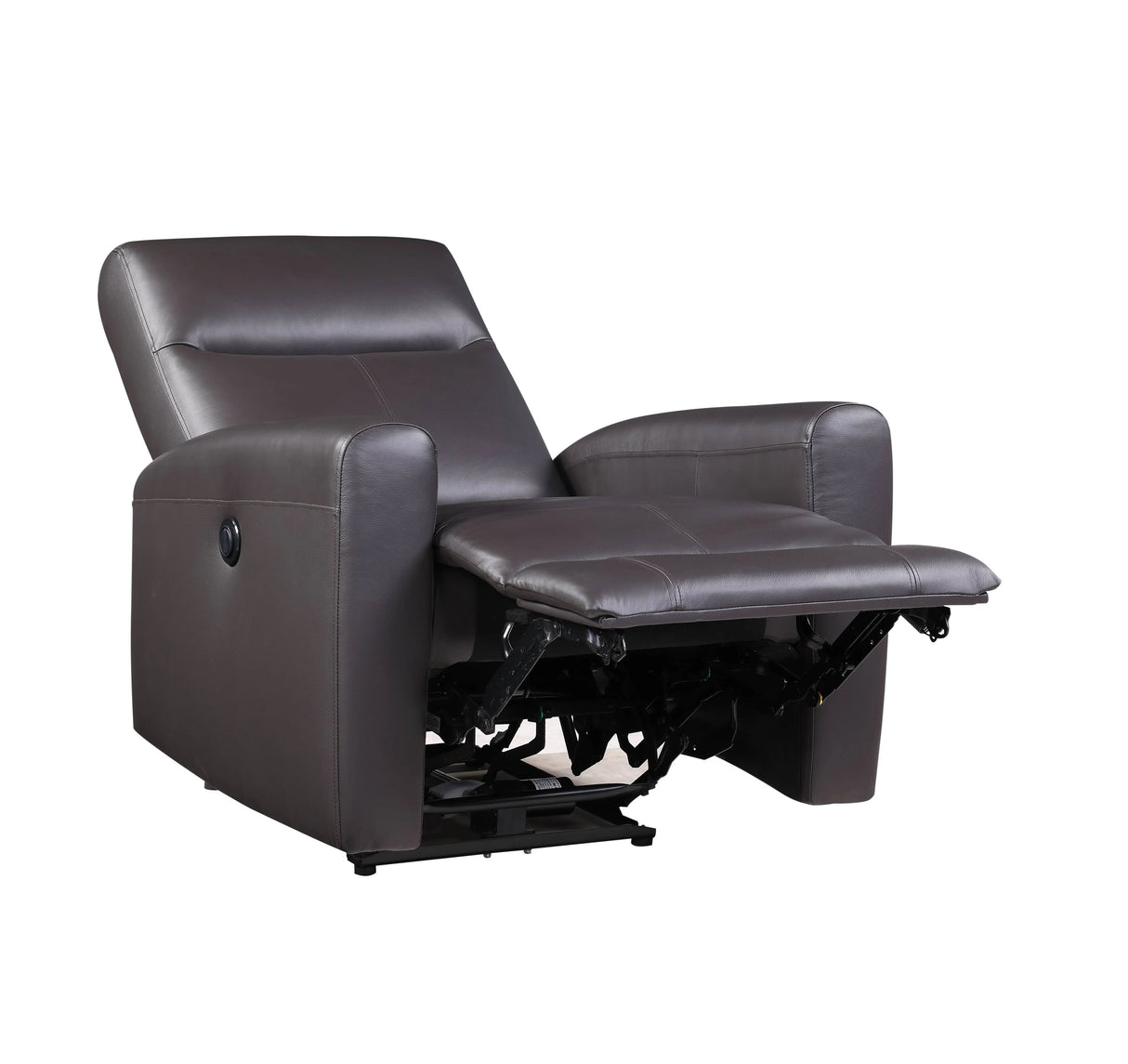 Blane - Top Grain Leather Match Power Motion Recliner - Brown - Furniture Home Direct