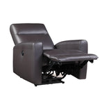 Blane - Top Grain Leather Match Power Motion Recliner - Brown - Furniture Home Direct