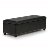 Kingsley - Upholstered Large Storage Ottoman - Furniture Home Direct