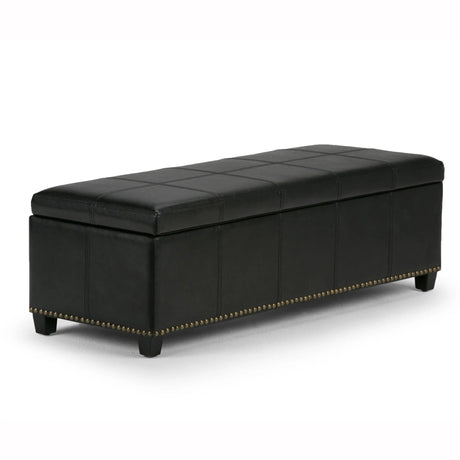 Kingsley - Upholstered Large Storage Ottoman - Furniture Home Direct